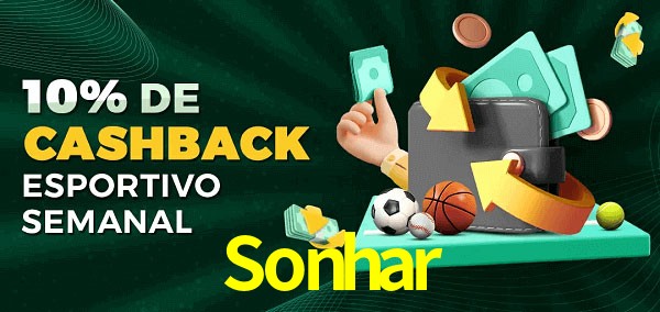 10% de bônus de cashback na Sonhar
